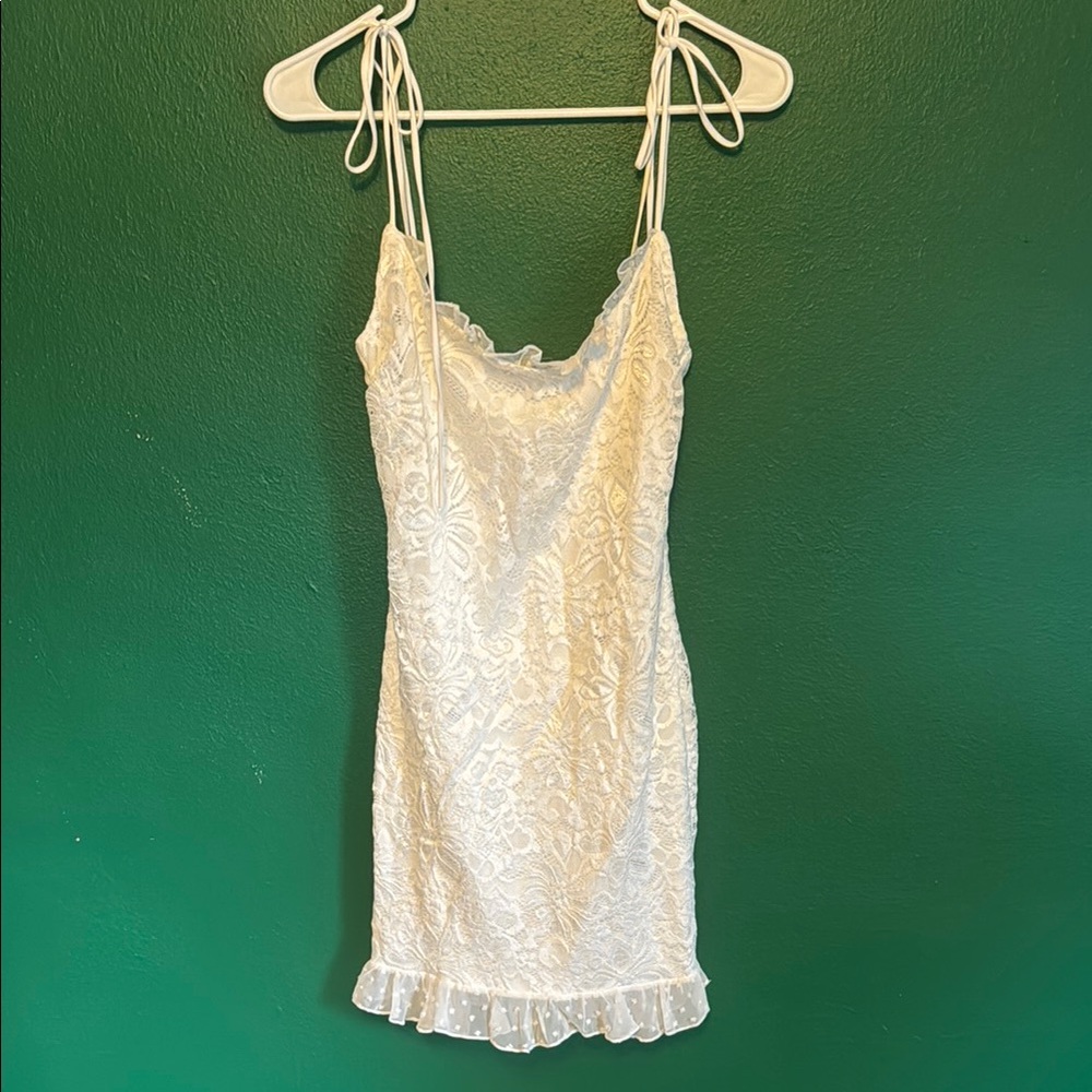 Lucy in the sky stretch white mini dress